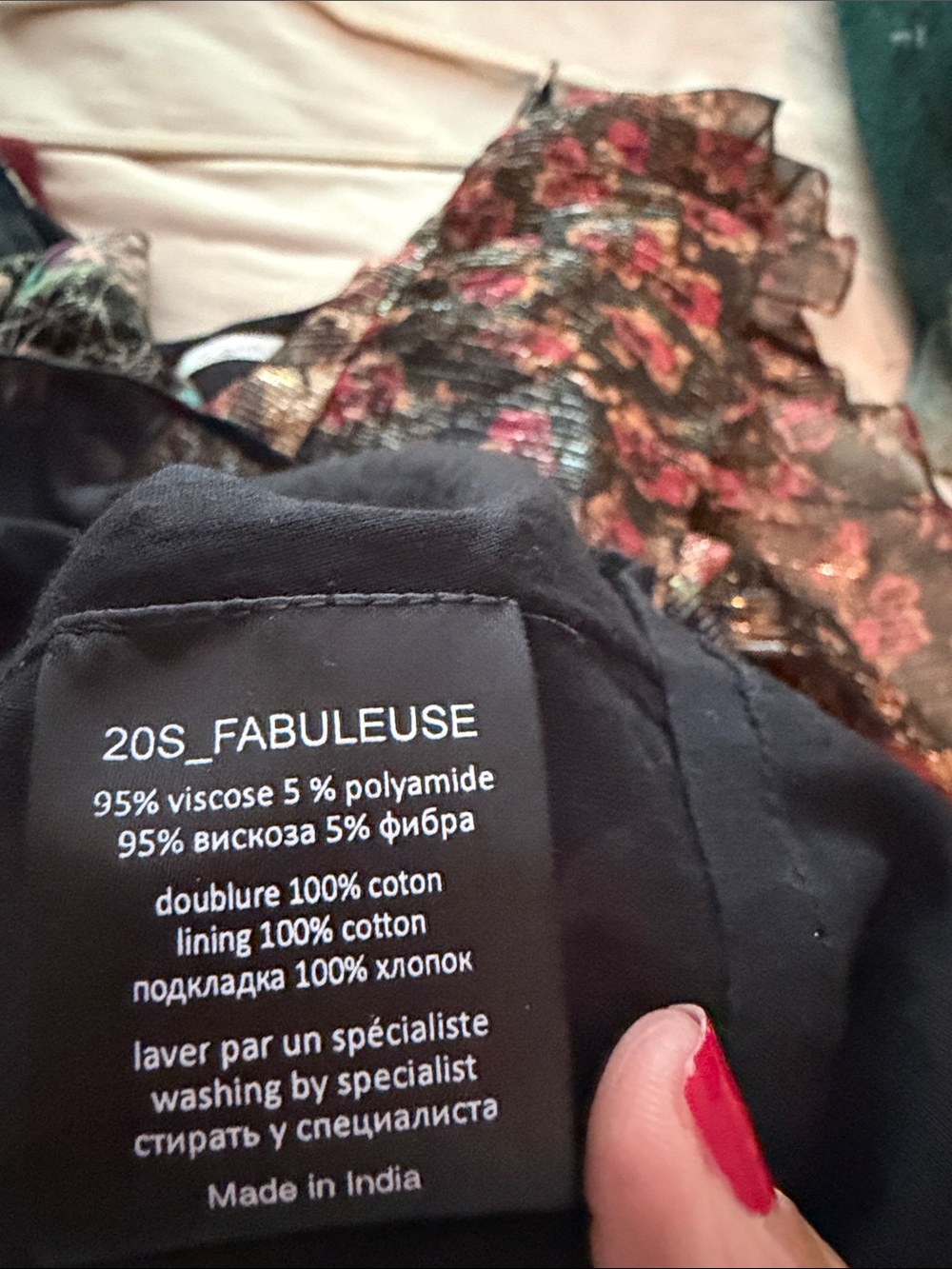 Mes Demoiselles Black Floral Tiered Maxi Dress(bw) - Picture 8 of 8